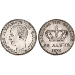 Greece 20 Lepta 1874 A