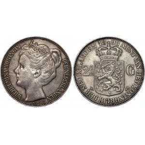Netherlands 2-1/2 Gulden 1898
