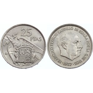 Spain 25 Pesetas 1957 (71)