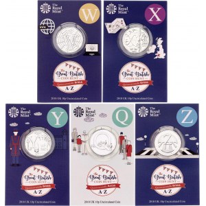 Great Britain 5 x 10 Pence 2018 Q - W - X - Y - Z