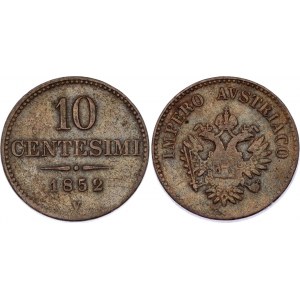 Italian States Lombardy-Venetia 10 Centesimi 1852 V