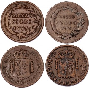 Italian States Milan 2 x 1/2 Soldo 1777 - 1779