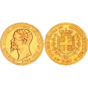 Italian States Sardinia 20 Lire 1859 P