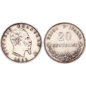 Italy 20 Centesimi 1863 MBN