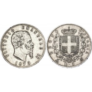 Italy 5 Lire 1875 M BN