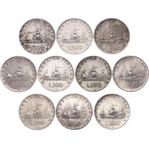 Italy 10 x 500 Lire 1958 - 1966