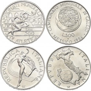 Italy 2 x 500 Lire 1986 - 1987 R