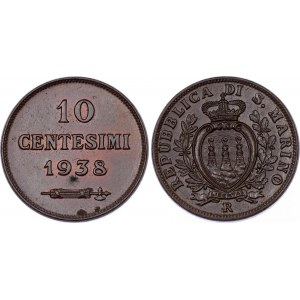 San Marino 10 Centesimi 1938 R