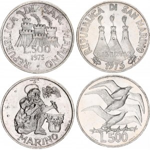 San Marino 2 x 500 Lire 1975