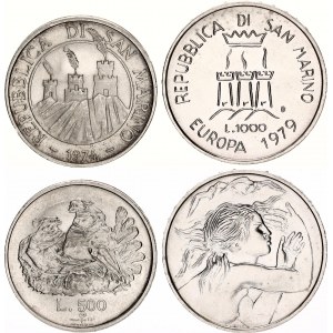 San Marino 500 & 1000 Lire 1974 - 1979
