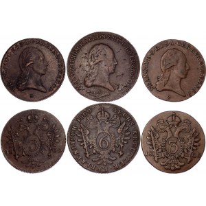 Austria Lot of 3 Coins 1800