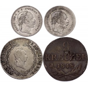 Austria Lot of 4 Coins 1825 - 1870