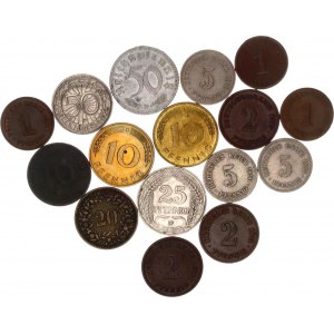 Europe Lot of 16 Coins 1859 - 1966