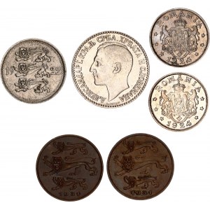 Europe Lot of 6 Coins 1922 - 1931