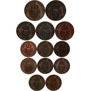 Germany Prussia Lot of 13 Coins 1864 - 1873
