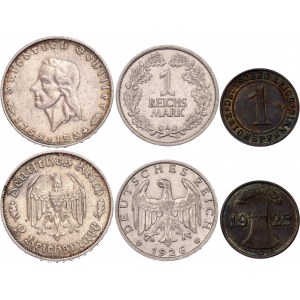 Germany Lot of 3 Coins 1925 - 1934