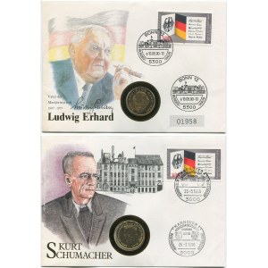 Germany Lot of 8 Coins 1971 - 1990 First Day Covers