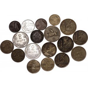 Lithuania Lot of 18 Coins 1925 - 1936