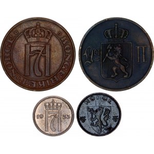 Norway Lot of 4 Coins 1899 -1953