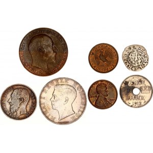 World Lot of 7 Coins 15th - 20th Century