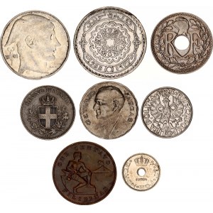 World Lot of 7 Coins 1923 - 1949