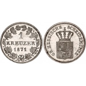 German States Hessen-Darmstadt 1 Kreuzer 1871