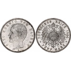 Germany - Empire Bavaria 5 Mark 1904 D