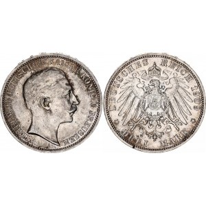 Germany - Empire Prussia 3 Mark 1909 A
