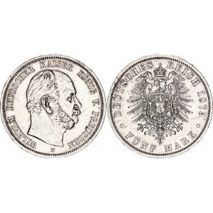 Germany - Empire Prussia 5 Mark 1875 B