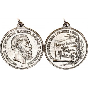 Germany - Empire Prussia Brass Medal Learn to Suffer without Complaining 1888