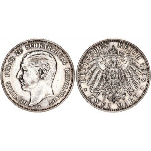 Germany - Empire Schwarzburg-Rudolstadt 2 Mark 1898 A