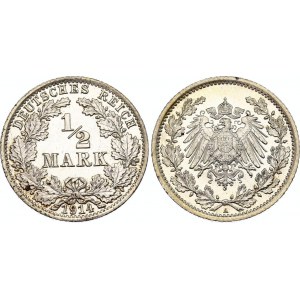 Germany - Empire 1/2 Mark 1914 A