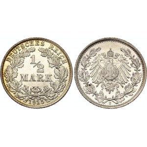 Germany - Empire 1/2 Mark 1915 E