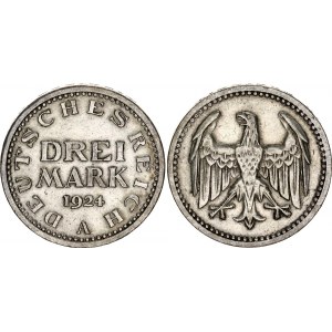 Germany - Weimar Republic 3 Mark 1924 A