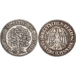 Germany - Weimar Republic 5 Reichsmark 1928 F