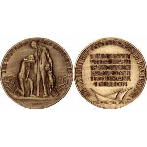 Germany - Weimar Republic Bronze Souvenir Medal Inflation 1923