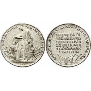 Germany - Weimar Republic Medal Des deutschen Volkes Leidensweg 1923