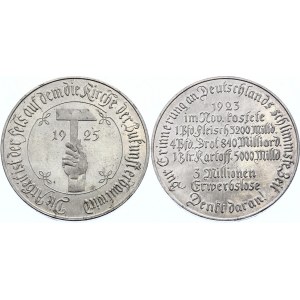 Germany - Weimar Republic Aluminium Medal In Remembrance of Inflation 1923 1925