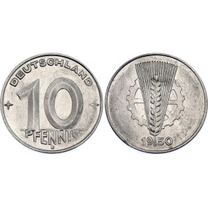Germany - DDR 10 Pfennig 1950 E Key Date