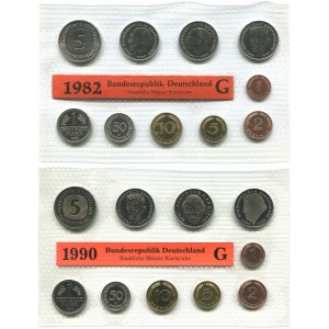 Germany - FRG 2 x Annual Coin Sets 1982 & 1990 G