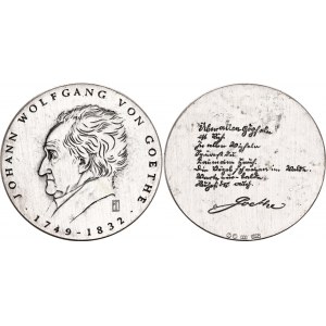 Germany - FRG Silver Medal Johann Wolfgang von Goethe 1982