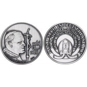 Germany - FRG Silver Commemorative Medal Visit of Paul II to Germany 1987