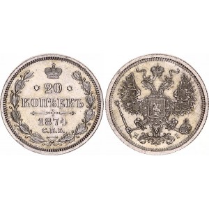 Russia 20 Kopeks 1874 СПБ HI