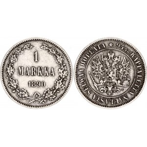 Russia - Finland 1 Markka 1890 L