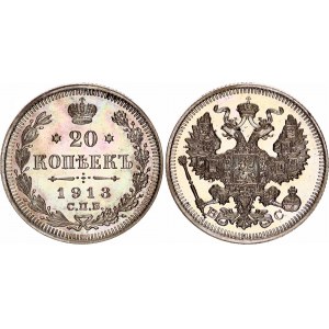 Russia 20 Kopeks 1913 СПБ