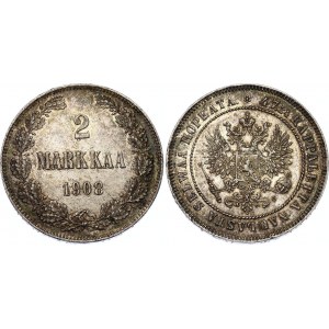 Russia - Finland 2 Markkaa 1908 L