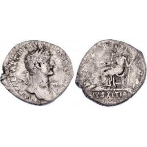Roman Empire Hadrian Denarius 117 AD Justitia