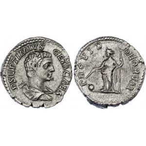 Roman Empire Geta Denarius 203 - 208 AD Providentia