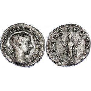 Roman Empire Gordian III Denarius 240 AD Pietas