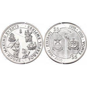 Kiribati & Samoa 2 x 5 Dollars 1998 (ND)